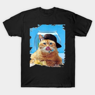 Cat Goldfish Swallowing T-Shirt